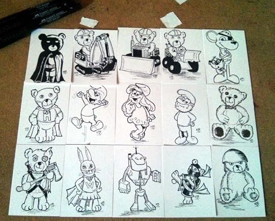 Inktober The First Fifteen Sketchcards