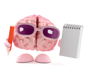 Brain writes things down to remember them