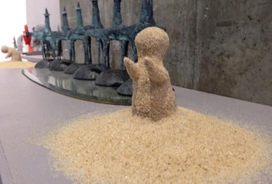 This one distressed her because she really wanted to touch it. We settled for blowing (very, very softly) and