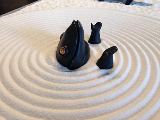 This one I very nearly failed to catch Squawk from touching all that carefully raked sand, and oh, wow, my breath seizes up just thinking about it