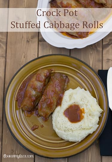 Crock Pot Stuffed Cabbage Rolls recipe via flouronmyface.com
