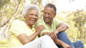 senior couple laughing 2