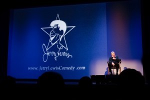 Jerry Lewis onstage at the State Theatre on Oct. 9. Photo by Shawn Miller.