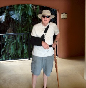 Dave with walking stick