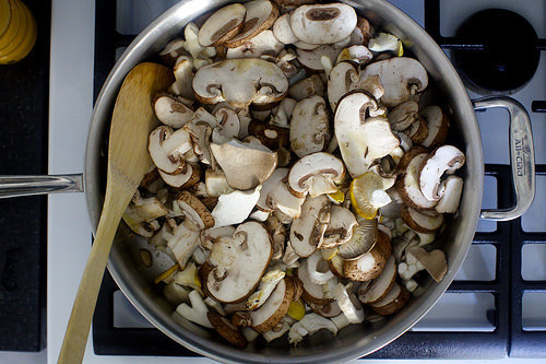 cook the mushrooms down
