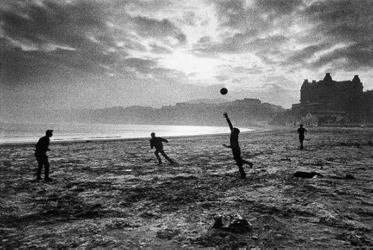 Fishermen playing during their lunch break, Scarborough, Yorkshire, 1967