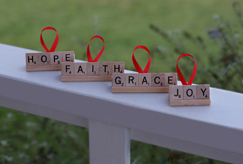 scrabble ornaments