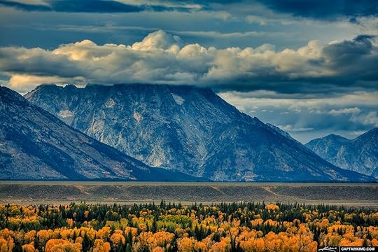 clouds over tetons
