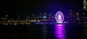Seattle nighttime skyline