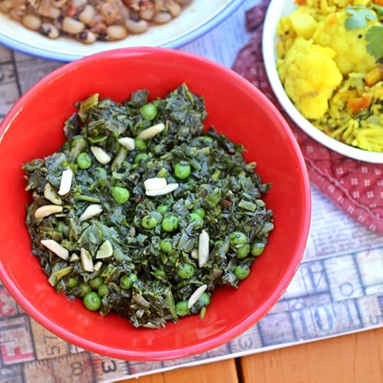 Spinach with Green Peas