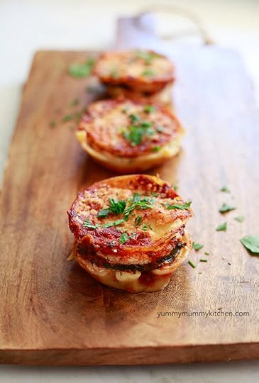vegetarian lasagna cupcakes