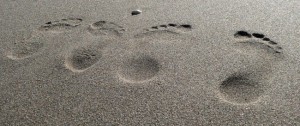 Footprints in the sand