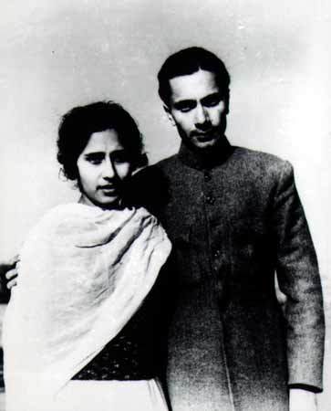 Balraj Sahni with his wife Damayanti, in 1936