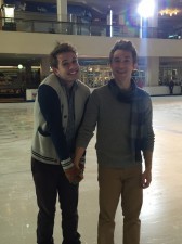Jace and Ben ice skating 