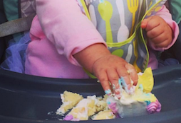 Baby and cake