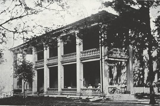 The rear porch of Carnton, where five generals were laid out after the battle. The 