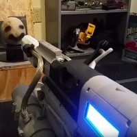 Firing 4.3g tungsten-core aluminum @950V (1.3kJ) at a cantaloupe.