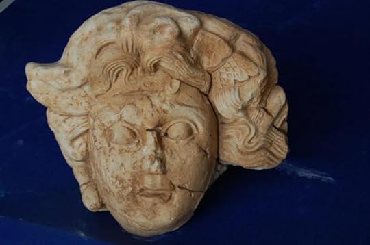 The marble head of Medusa discovered at Antiochia ad Cragum in Turkey.