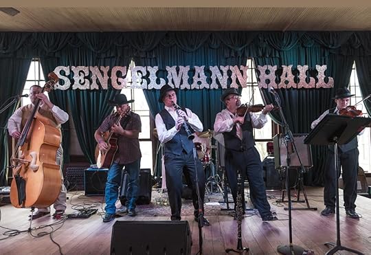 A band gives it the old one-and-a-two at the annual Texas Polka Festival at Sengelmann's Restaurant in Schulenburg, Texas.