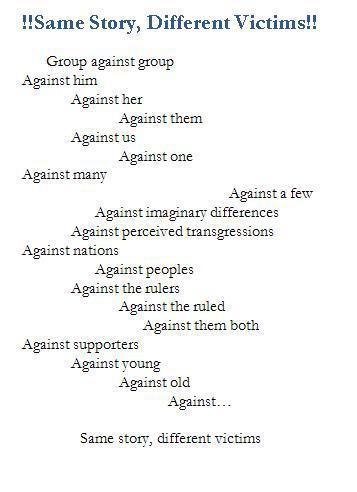 Poem-same story different victims