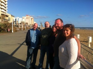 L to R: Old Navy buddy Miller, me, Mary SanGiovanni, old Navy buddy Blumenthal, and his partner Krista.