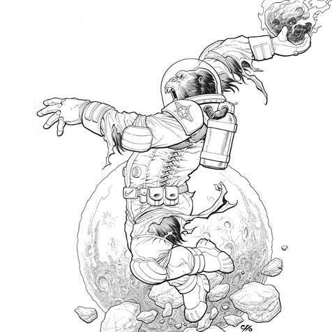 Frank Cho NIKE Space Gorilla T-Shirt art