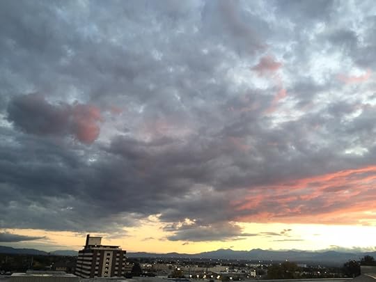 Sunset from the roof of the Salt Lake City Public Library, Tuesday October 20