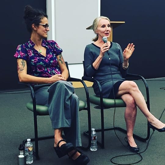 Mary and myself speaking to a lovely audience at the SL Library. Thanks to Christina McWhinnie for this and all other photos from this event.