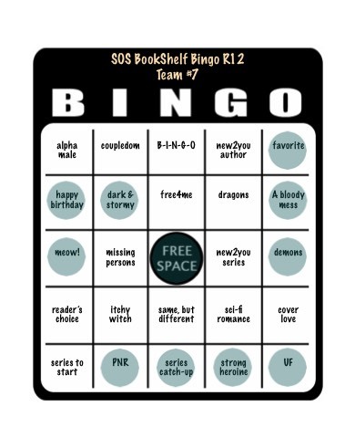SOS book shelf bingo card