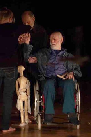 Christopher Leith, 3 Stages for Lazarus rehearsal, 2015