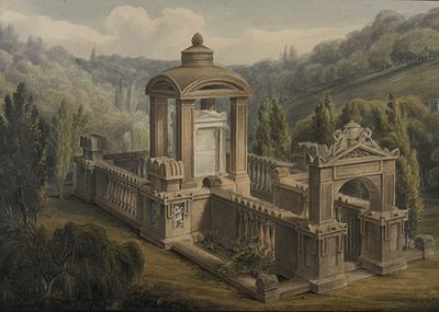 Bird���s-eye view of the Soane Family Tomb, by George Basevi, June 1816