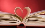 Book with heart for writers