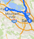 San Jose to Palo Alto