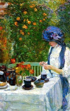 tea in garden