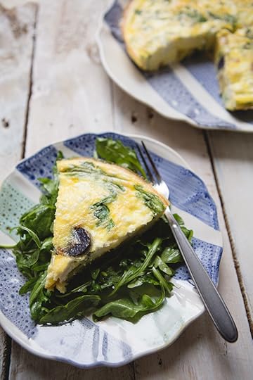 Potato and Arugula Frittata with Goat Cheese Recipe | via FoodforMyFamily.com