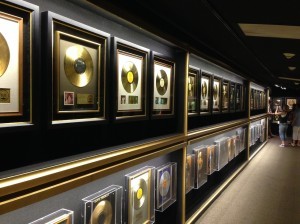 One wall in Graceland trophy room