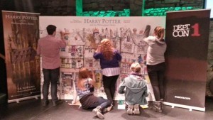 The Harry Potter illustration wall at DeptCon1