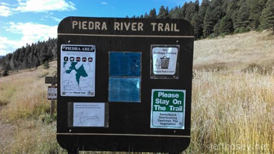 Piedra River Trail Head near Pagosa Springs, Colorado,