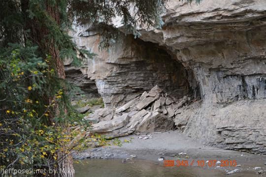 Erodeded base of Canyon of the Piedra River on the Piedra River Trail near Pagosa Springs, Colorado.