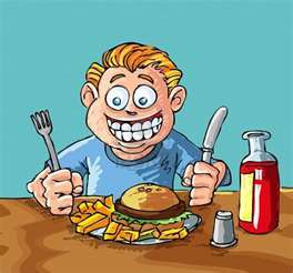 man eating delightfully