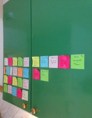 Manuset tuffar på. Nästan halva klart, skulle jag GISSA (obs: vet inte)