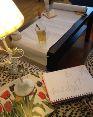 Har en krånglig passage framför mig, så skrivrullen åkte fram.