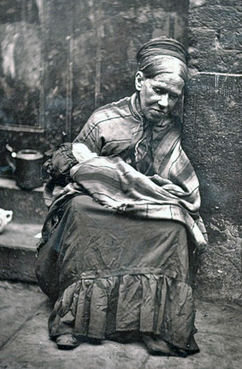 destitute mother child