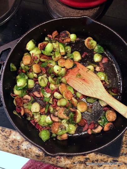 brussels sprouts and mushrooms with bacon 10-25-2015 5-42-22 PM