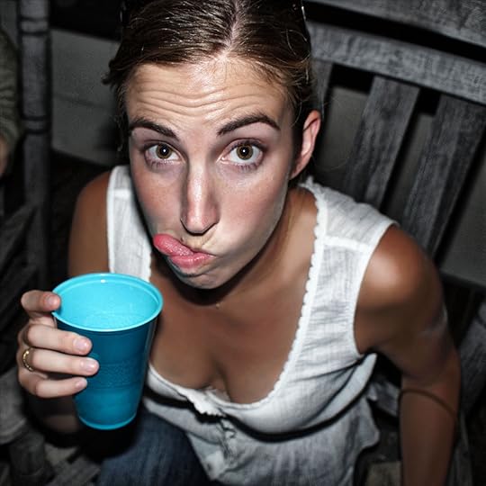 young woman drinking