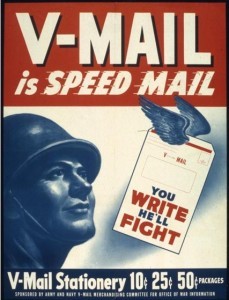 US V-Mail poster, WWII
