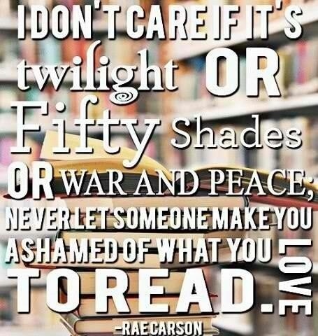 NEVER be ashamed..of your books :): 
