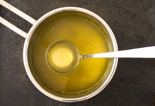 Broth in a saucepan