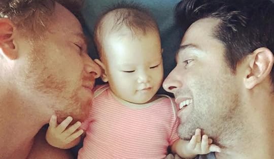 Gay fathers Bud Lake and Manuel Santos with their child conceived by a surrogate mom in Thailand. They claim she sabotaged their custody process after realizing they’re a gay couple. Photo: @twogaypapas