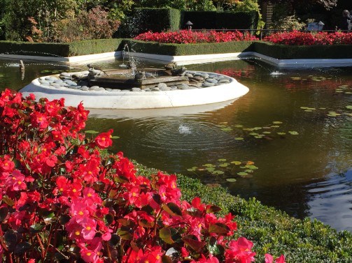 the star pool, part of the Italian Garden